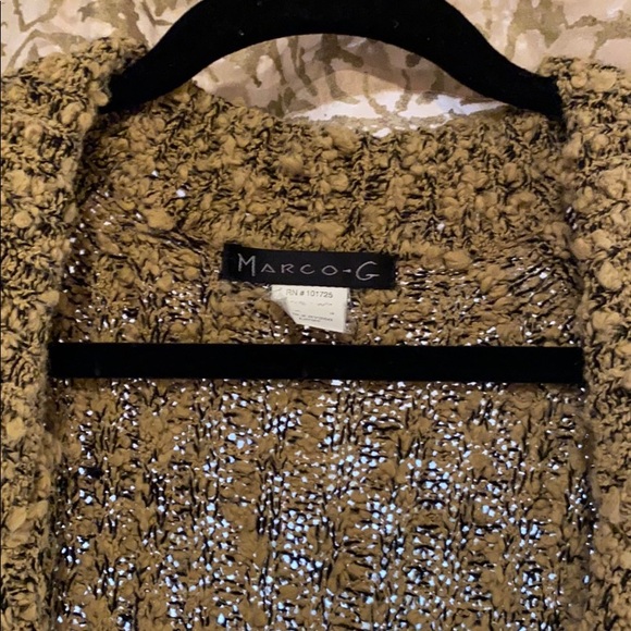 ~Marco G.~ Vintage Brown Extra Long Sweater Coat - Picture 3 of 7